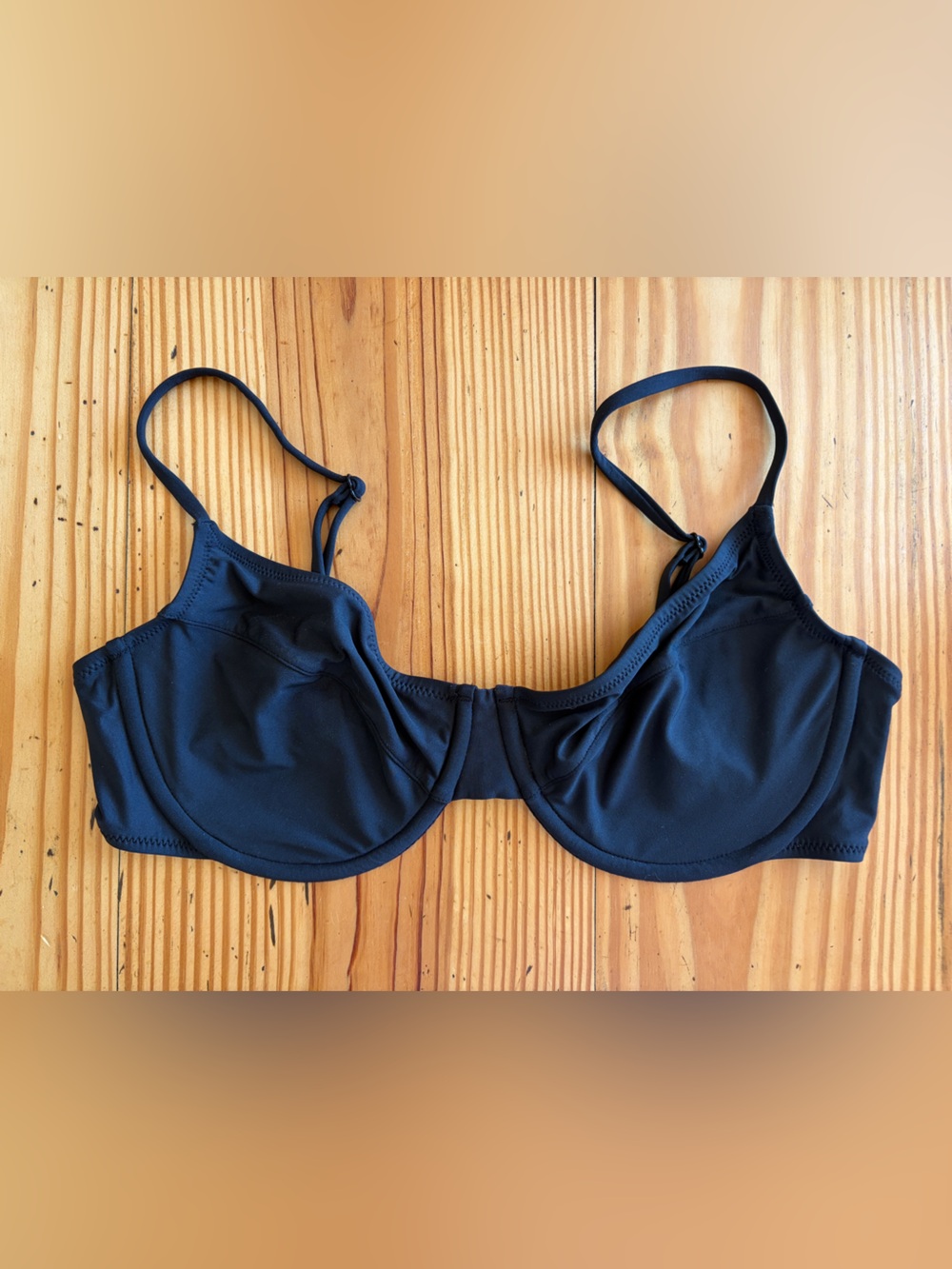 J.CREW Women's 1993 underwire top - Black 36D Like New
